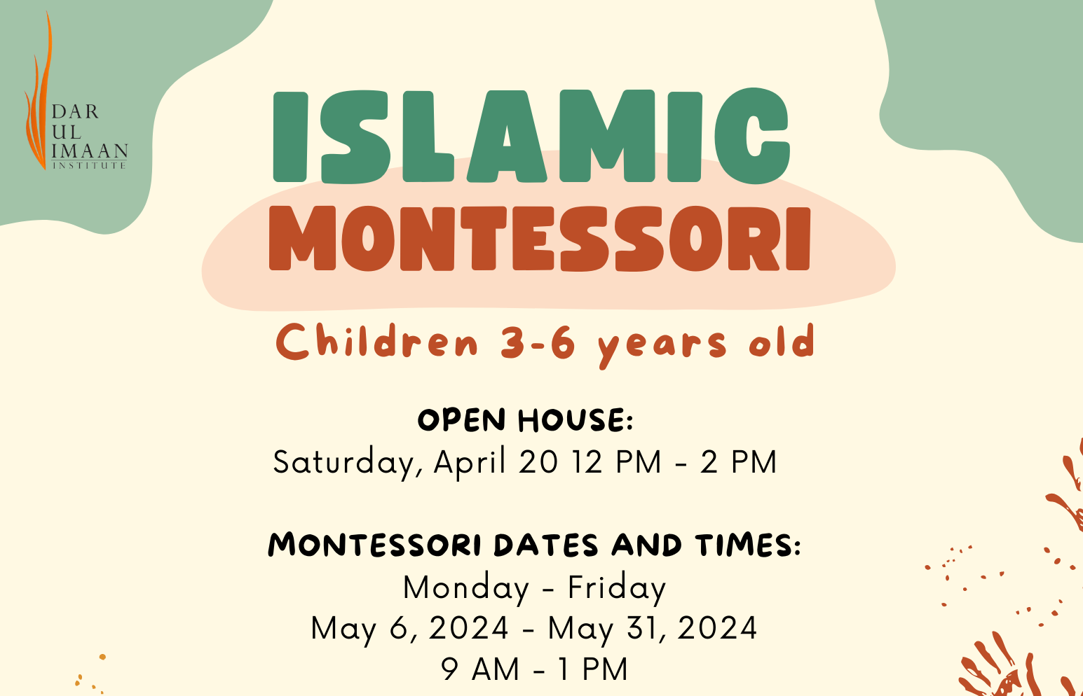DI Montessori Registration and Open House Carousel
